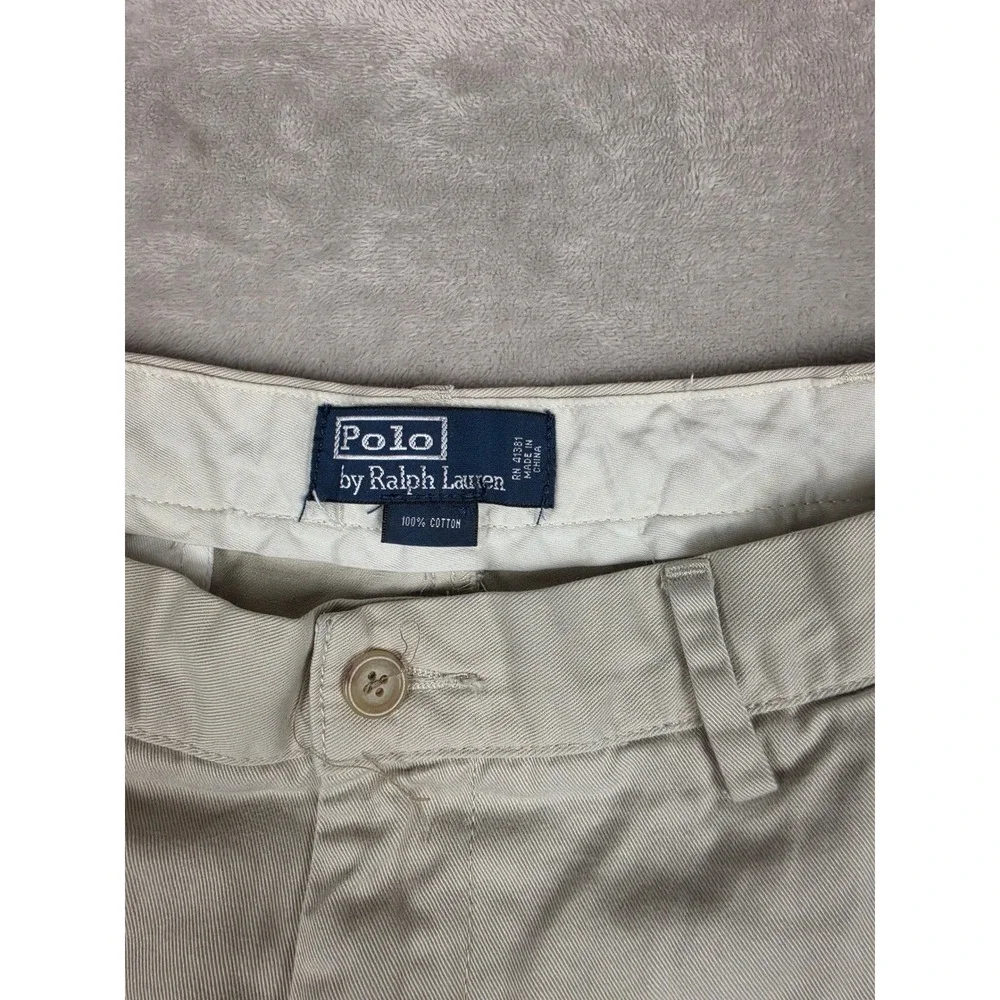 Polo Ralph Lauren Chino Pants Mens 34x34 Beige Classic Chino Cotton Straight Leg